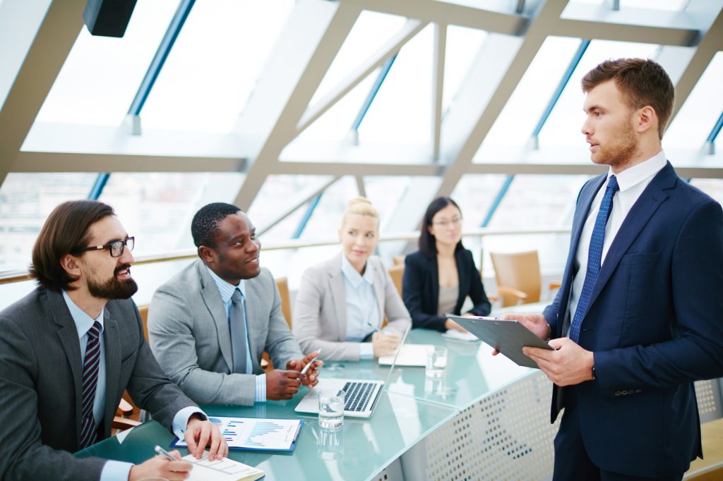 various professionals in a conference setting