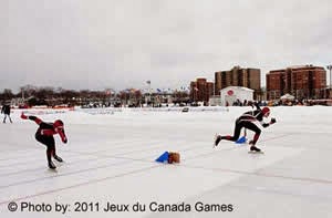 Speed skating athletes competing at 2011 Canada Games.