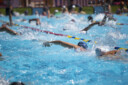 Youth swimmers in training