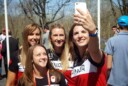 Four female Canadian athletes taking a selfie