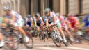 Cyclists blurred