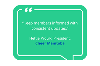 Graphic of Cheer Manitoba quote