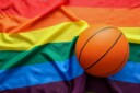 Basketball and the Pride flag