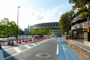 Tokyo Olympic Stadium in Shinjuku City, Tokyo, Japan