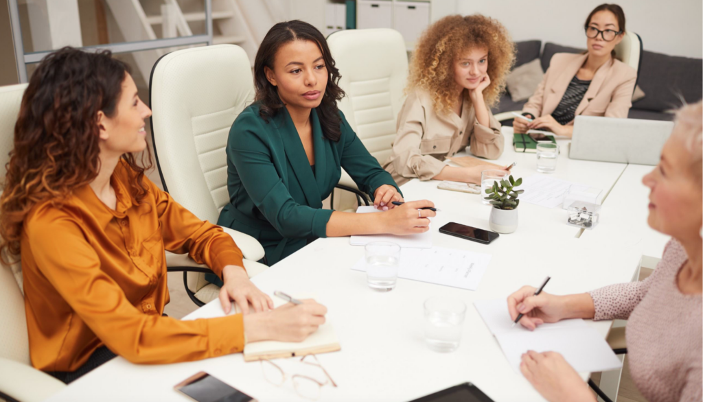 Women in a boardroom