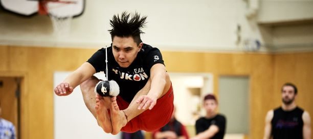 Indigenous male in competition at the AWG.