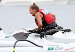 Brianna Hennessy competes in Para canoe in Tokyo