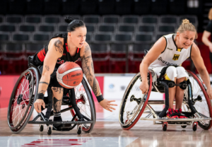 Cindy Ouellet plays wheelchair basketball